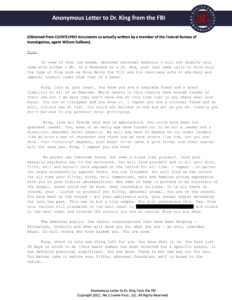 Anonymous letter to Dr King from the FBI